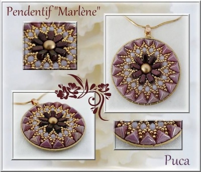 Pattern Puca Pendant Marlene uses Super kheops Ios Foc with bead purchase
